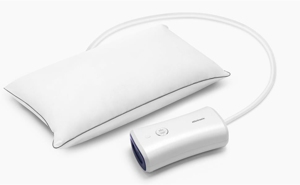 Nitetronic Z6 smart anti-snore pillow and control unit arranged for care and maintenance
