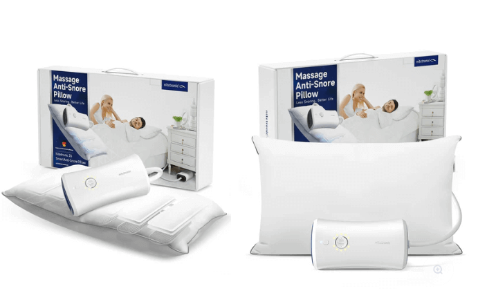Nitetronic Z6 Smart Anti-Snore Pillow with packaging, showing innovative design to reduce snoring for better sleep quality.