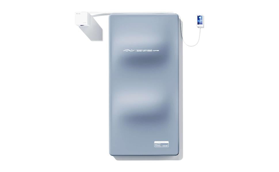 Nitetronic G1 smart massage mattress pad installed on a bed
