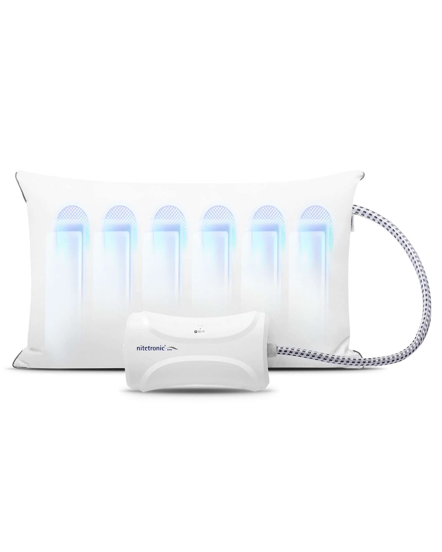Nitetronic Z1 Smart Anti-Snore Pillow with detection features, clinically proven to reduce snoring for a restful sleep.