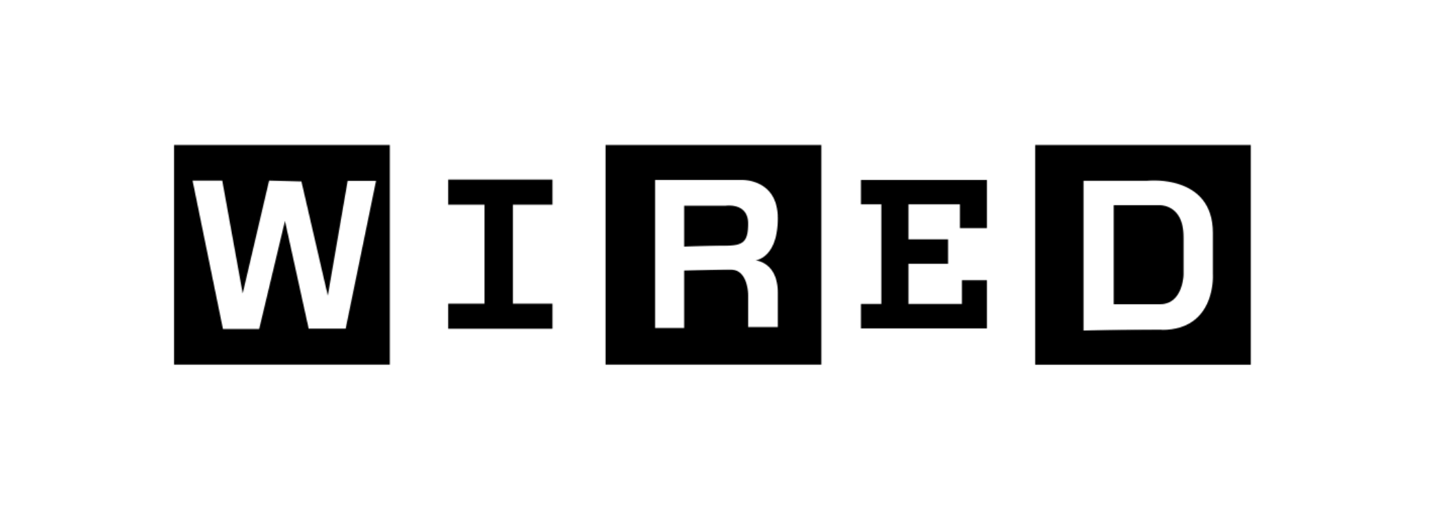 Wired magazine logo in black text with stylish block lettering