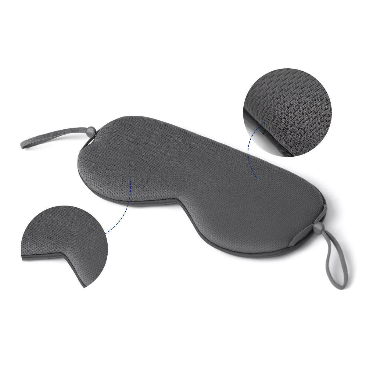 Nitetronic Sleep Mask with ergonomic 3D design for light blocking and comfort, featuring cooling and warming sides for enhanced rest.