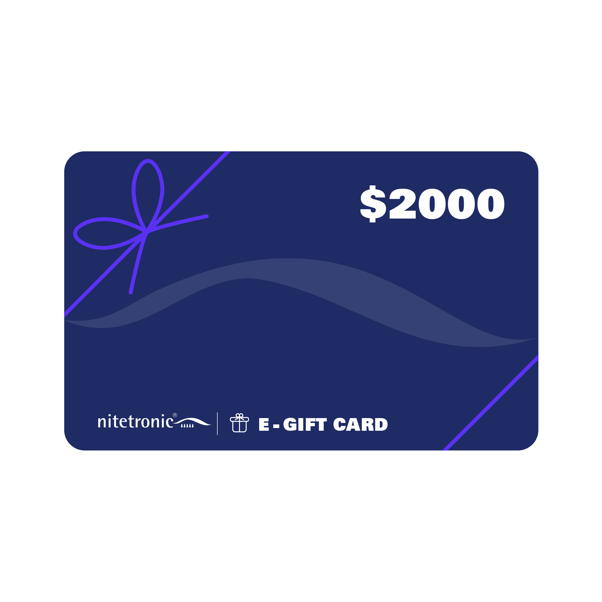 Nitetronic Deep Sleep e-Gift Card $2000 for premium sleep products, perfect gift for restful nights.