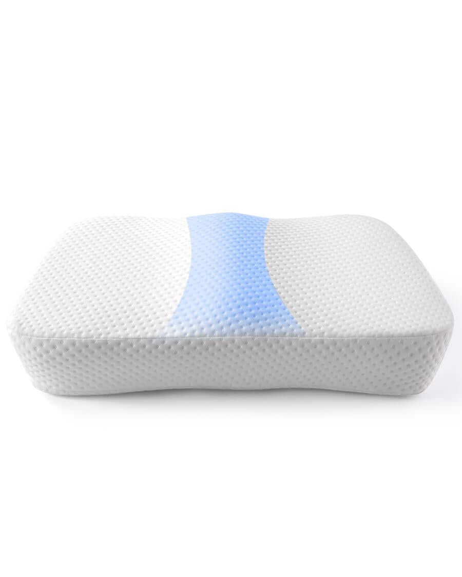 Nitetronic Z10 anti-snore pillow with ergonomic design, adjustable height, spandex cover for side sleeping, eco-friendly materials.